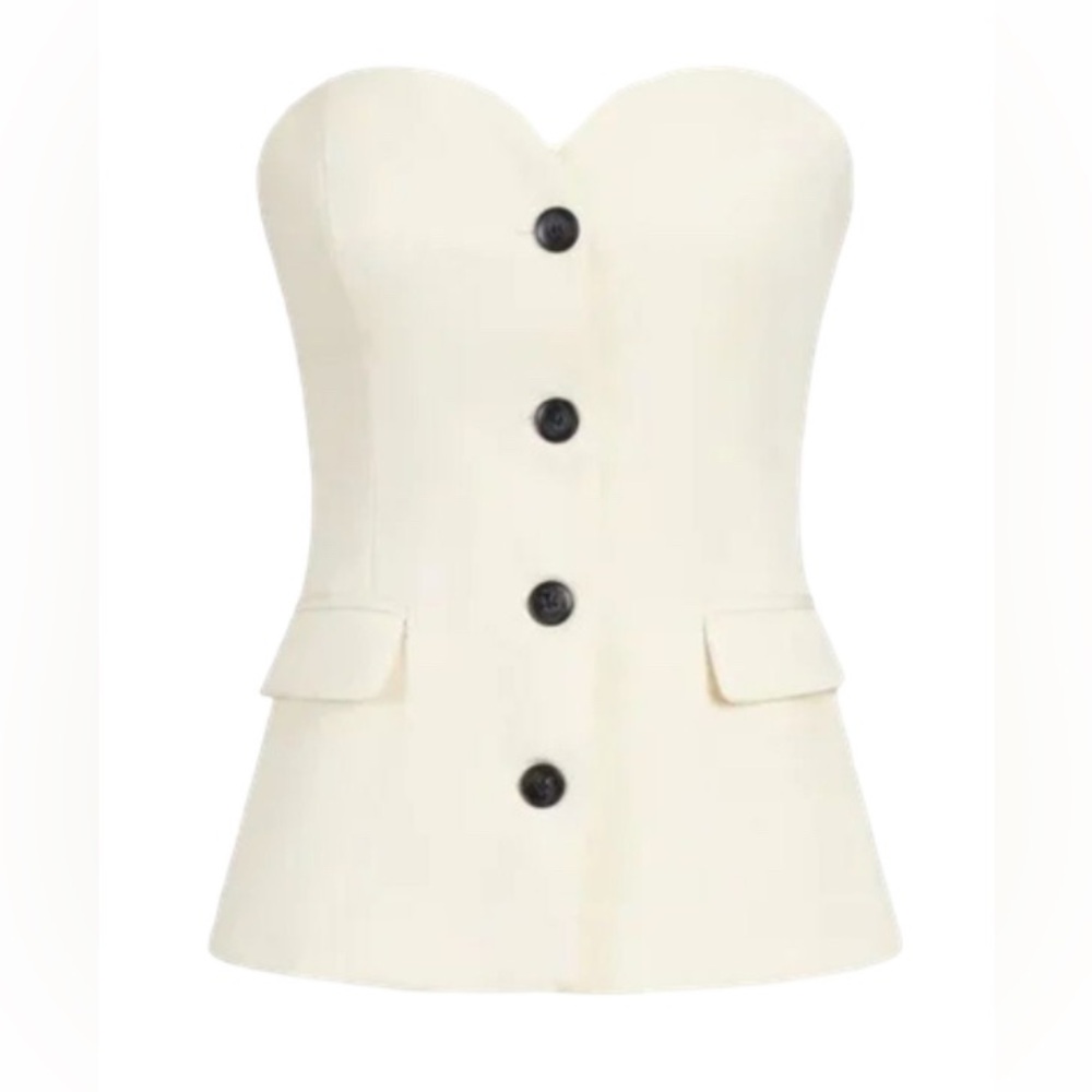 Commense White Strapless Vest Top